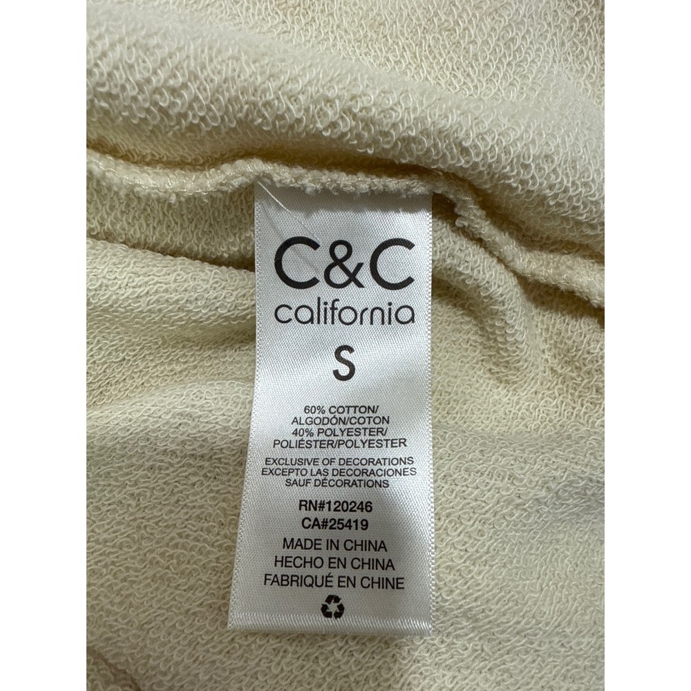 C & C California Womens S Sun Washed Terry Top Nautical Coastal Beach Preppy Y2K - Picture 9 of 10